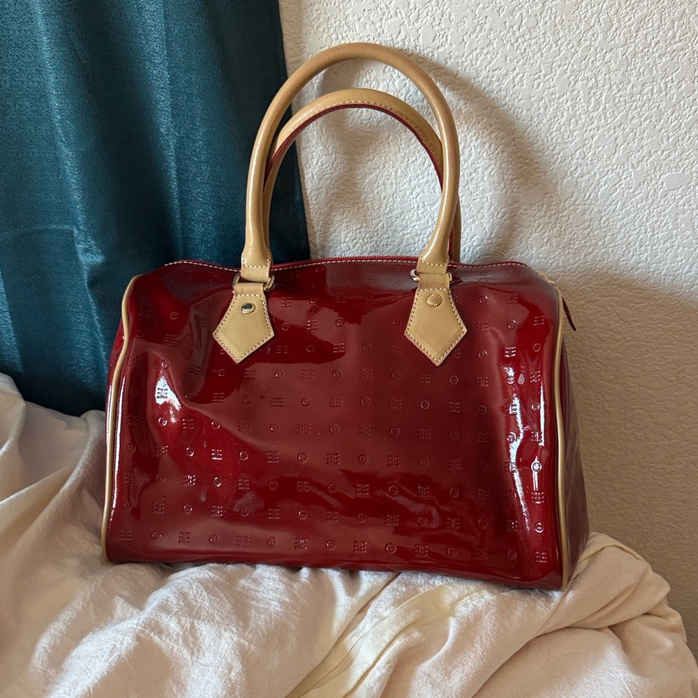 Arcadia Authentic Red Patent Leather Handbag